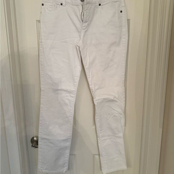 Chico's White Straight Leg Jeans - Picture 1 of 6